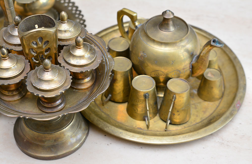 Traditional Sri Lankan antique brassware