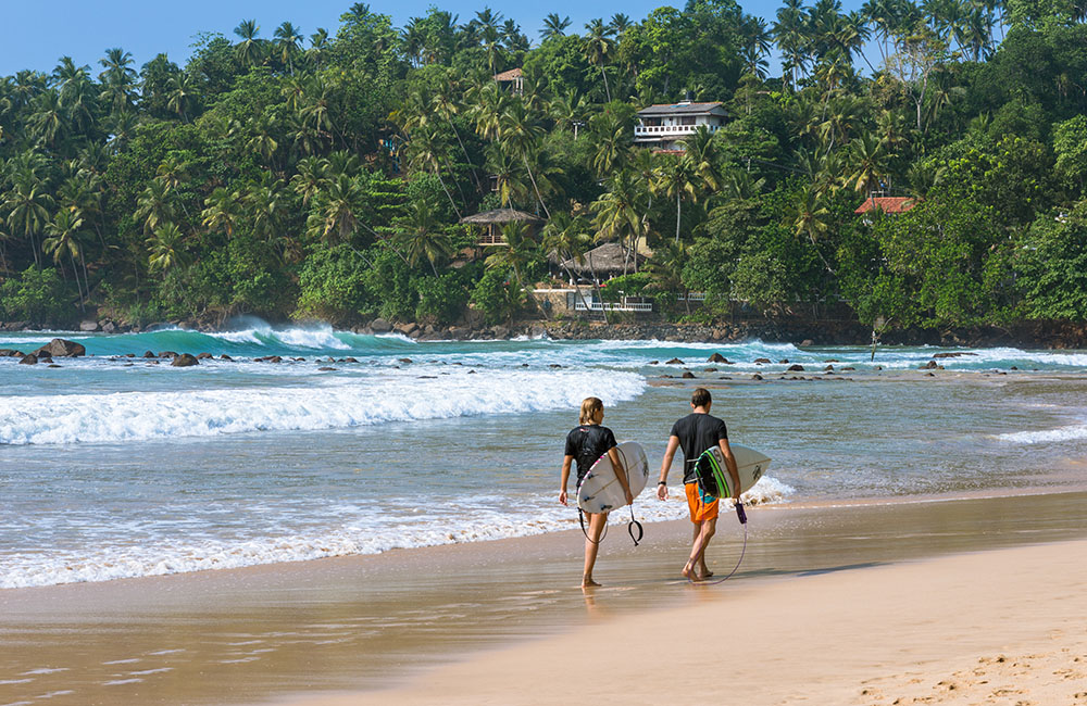 Sri lankan beach on a sunny day