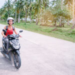 Riding scooter in Sri Lanka