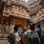 Group of travelers admiring Sri Lanka guided tours