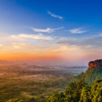 Sunrise view of Sigiriya Lion rock in Sri Lanka